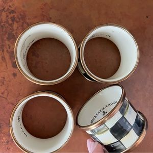MacKenzie-Childs napkin ring holders. Set of 4